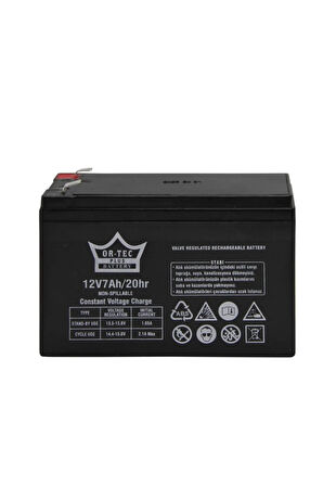 Ortec 12v 7 Ah Black Akü Çocuk Arabası (pil Akü)