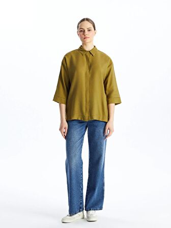 Düz Oversize Kadın Gömlek