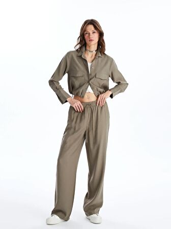 Beli Lastikli Standart Fit Kadın Pantolon