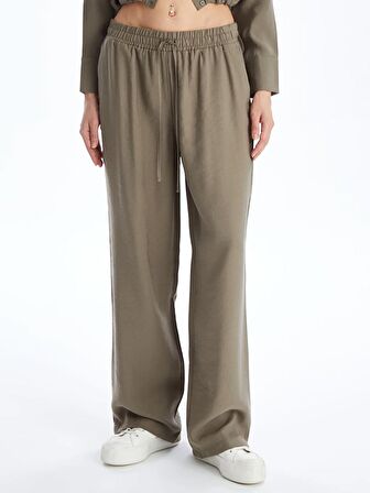 Beli Lastikli Standart Fit Kadın Pantolon
