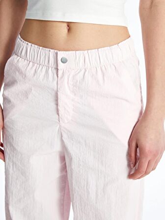 Kadın Beli Lastikli Düz Paraşüt Pantolon