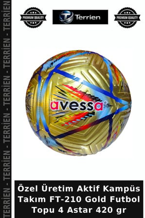 Özel Üretim Aktif Kampüs Takım FT-210 Gold Futbol Topu 4 Astar 420 gr