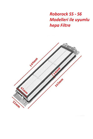 Roborock S5 Max S6 MaxV  S6 Pure Uyumlu Yedek  Parçaları Filtre Fırça Paspas