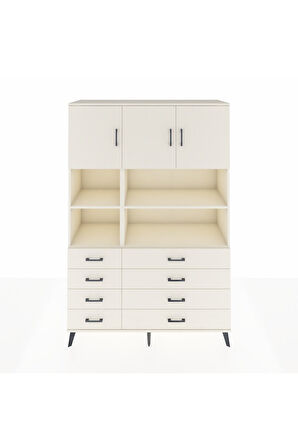 Hyperion Dolap 8 Raflı 8 Çekmeceli 3 Kapaklı 132x44x195 Aytaşı-Aytaşı/Aytaşı