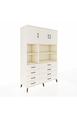 Hyperion Dolap 8 Raflı 8 Çekmeceli 3 Kapaklı 132x44x195 Aytaşı-Aytaşı/Aytaşı