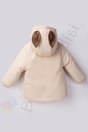 YENİ Ceylanlı Kapüşonlu İçi Peluş Kürklü Kapitone Kalın Kar Kışlık Şişme Kız Bebek Mont Çocuk Kaban