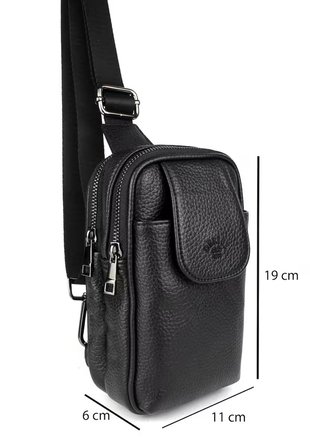 Erkek Siyah Omuz Çantası Göğüs Çantası Body Bag Çanta