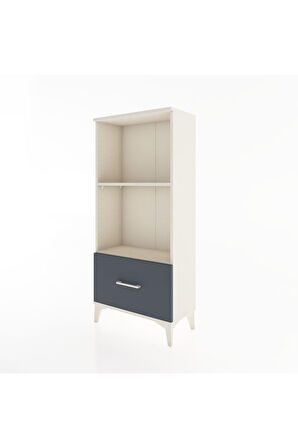 Hyperion Dolap 2 Raflı Tek Çekmeceli 60x44x134 Aytaşı-Antrasit