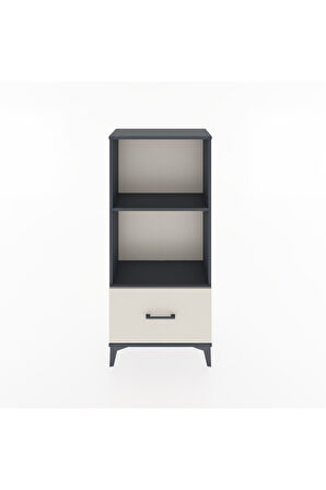 Hyperion Dolap 2 Raflı Tek Çekmeceli 60x44x134 Antrasit-Aytaşı