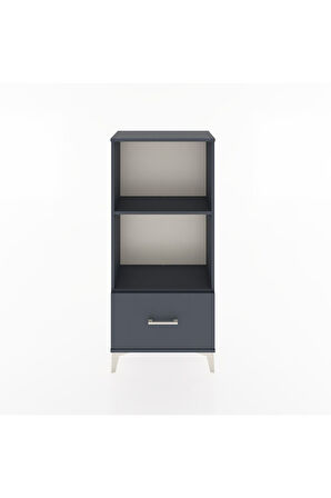 Hyperion Dolap 2 Raflı Tek Çekmeceli 60x44x134 Antrasit-Antrasit