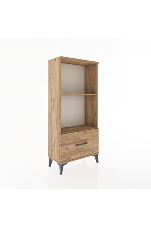 Hyperion Dolap 2 Raflı Tek Çekmeceli 60x44x134 Çam-Çam