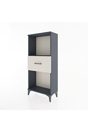 Hyperion Dolap Tek Raflı Tek Çekmeceli 60x44x134 Antrasit-Aytaşı
