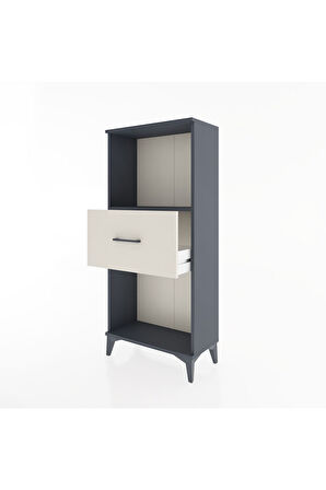 Hyperion Dolap Tek Raflı Tek Çekmeceli 60x44x134 Antrasit-Aytaşı