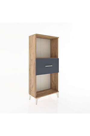 Hyperion Dolap Tek Raflı Tek Çekmeceli 60x44x134 Çam-Antrasit