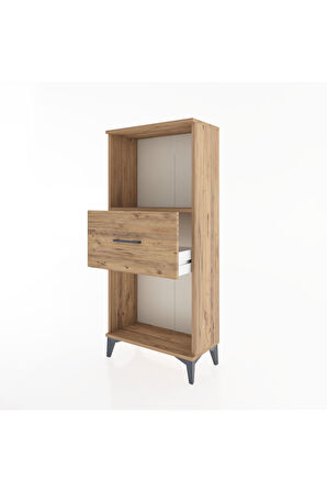 Hyperion Dolap Tek Raflı Tek Çekmeceli 60x44x134 Çam-Çam