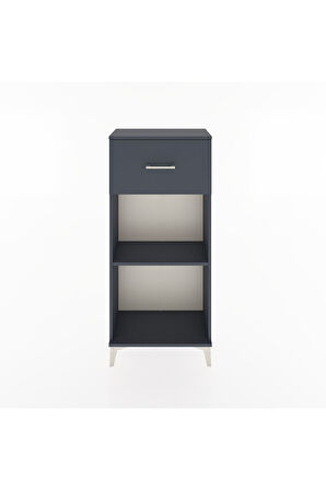 Hyperion Dolap Tek Raflı Tek Çekmeceli 60x44x134 Antrasit-Antrasit