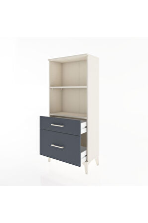 Hyperion Dolap 2 Raflı 2 Çekmeceli 60x44x134 Aytaşı-Antrasit