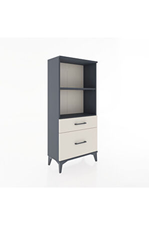 Hyperion Dolap 2 Raflı 2 Çekmeceli 60x44x134 Antrasit-Aytaşı