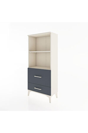 Hyperion Dolap 2 Raflı 2 Çekmeceli 60x44x134 Aytaşı-Antrasit