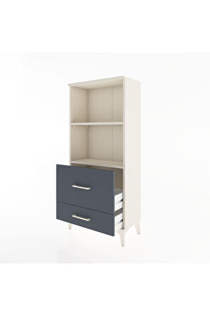 Hyperion Dolap 2 Raflı 2 Çekmeceli 60x44x134 Aytaşı-Antrasit