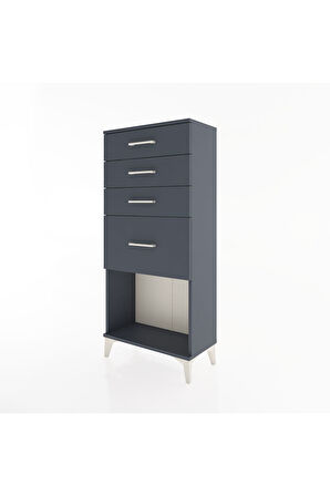 Hyperion Dolap 4 Çekmeceli 60x44x134 Antrasit-Antrasit