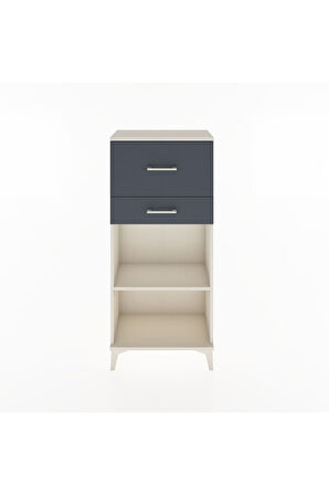 Hyperion Dolap Tek Raflı 2 Çekmeceli 60x44x134 Aytaşı-Antrasit