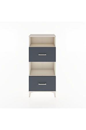 Hyperion Dolap 2 Raflı 2 Çekmeceli 60x44x134 Aytaşı-Antrasit