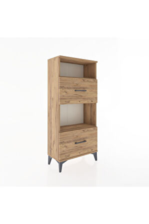 Hyperion Dolap 2 Raflı 2 Çekmeceli 60x44x134 Çam-Çam