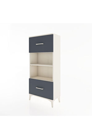 Hyperion Dolap 2 Raflı 2 Çekmeceli 60x44x134 Aytaşı-Antrasit