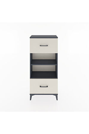 Hyperion Dolap 2 Raflı 2 Çekmeceli 60x44x134 Antrasit-Aytaşı