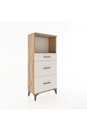 Hyperion Dolap Tek Raflı 3 Çekmeceli 60x44x134 Çam-Aytaşı