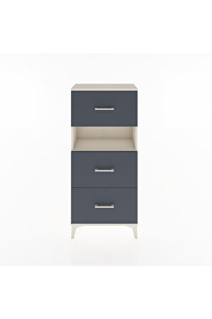 Hyperion Dolap Tek Raflı 3 Çekmeceli 60x44x134 Aytaşı-Antrasit