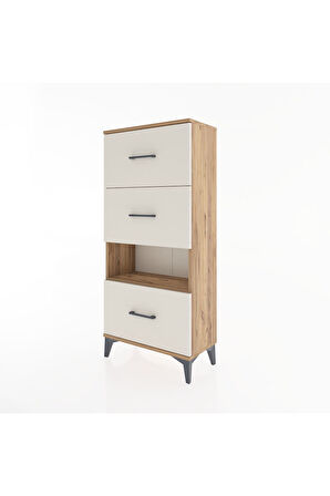 Hyperion Dolap Tek Raflı 3 Çekmeceli 60x44x134 Çam-Aytaşı