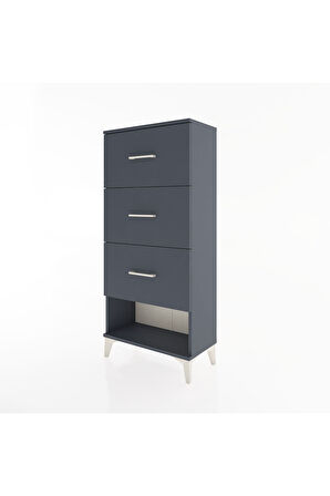 Hyperion Dolap 3 Çekmeceli 60x44x134 Antrasit-Antrasit