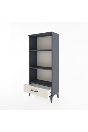 Hyperion Dolap 3 Raflı Tek Çekmeceli 60x44x134 Antrasit-Aytaşı