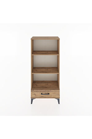 Hyperion Dolap 3 Raflı Tek Çekmeceli 60x44x134 Çam-Çam
