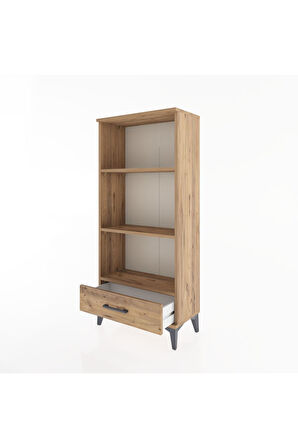 Hyperion Dolap 3 Raflı Tek Çekmeceli 60x44x134 Çam-Çam