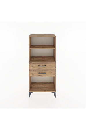 Hyperion Dolap 2 Raflı 2 Çekmeceli 60x44x134 Çam-Çam
