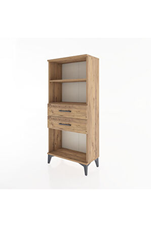 Hyperion Dolap 2 Raflı 2 Çekmeceli 60x44x134 Çam-Çam