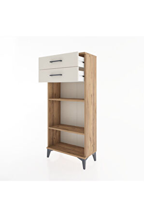 Hyperion Dolap 2 Raflı 2 Çekmeceli 60x44x134 Çam-Aytaşı