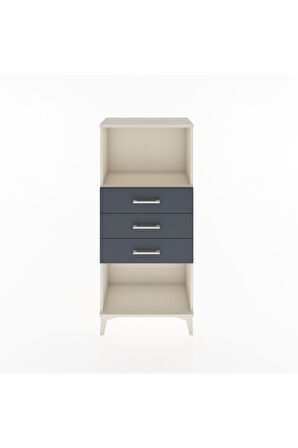 Hyperion Dolap Tek Raflı 3 Çekmeceli 60x44x134 Aytaşı-Antrasit