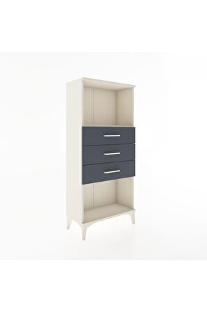Hyperion Dolap Tek Raflı 3 Çekmeceli 60x44x134 Aytaşı-Antrasit