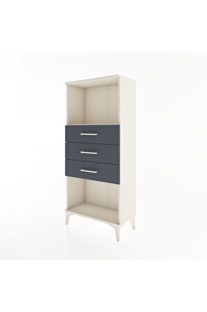 Hyperion Dolap Tek Raflı 3 Çekmeceli 60x44x134 Aytaşı-Antrasit