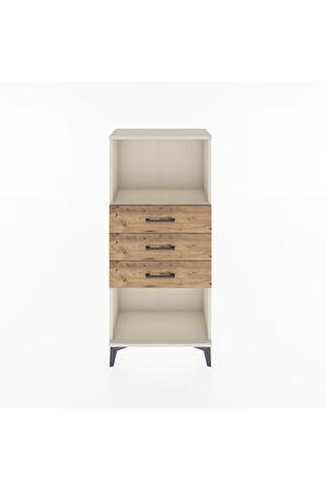 Hyperion Dolap Tek Raflı 3 Çekmeceli 60x44x134 Aytaşı-Çam