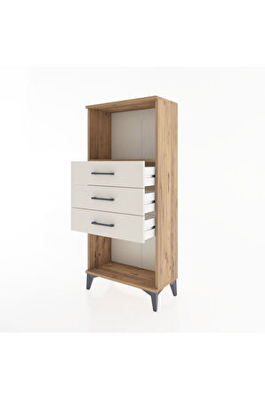 Hyperion Dolap Tek Raflı 3 Çekmeceli 60x44x134 Çam-Aytaşı