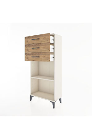 Hyperion Dolap Tek Raflı 3 Çekmeceli 60x44x134 Aytaşı-Çam
