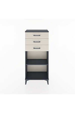 Hyperion Dolap Tek Raflı 3 Çekmeceli 60x44x134 Antrasit-Aytaşı