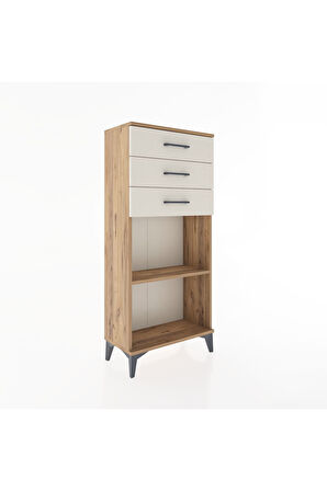 Hyperion Dolap Tek Raflı 3 Çekmeceli 60x44x134 Çam-Aytaşı