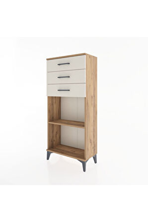 Hyperion Dolap Tek Raflı 3 Çekmeceli 60x44x134 Çam-Aytaşı