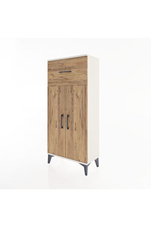Hyperion Dolap 2 Raflı Tek Çekmeceli 2 Kapaklı 60x44x134 Aytaşı-Çam